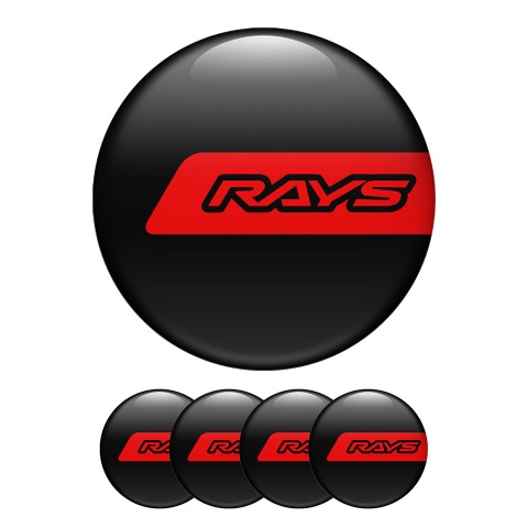 Rays Sticker Wheel Center Hub Cap Black Pearl