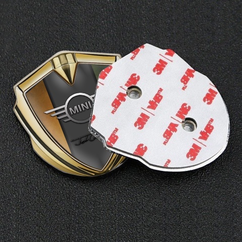 Mini Cooper Self Adhesive Bodyside Emblem Gold John Cooper Signature