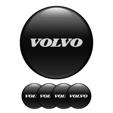 Volvo Wheel Center Caps Emblem Black And Gray