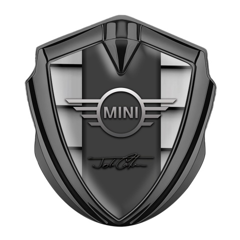 Mini Cooper Bodyside Emblem Graphite Grey Shutter John Cooper Signature
