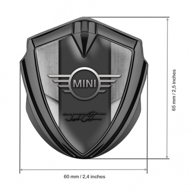 Mini Cooper Fender Emblem Badge Graphite Grunge Slabs John Cooper Works