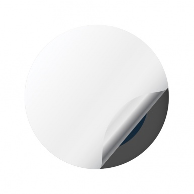 Volvo Center Hub Dome Stickers Wihte With Blue Logo