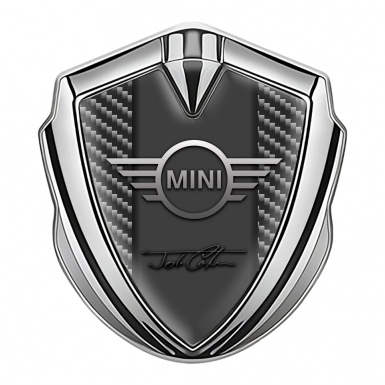 Mini Cooper Bodyside Emblem Silver Dark Carbon John Cooper Signature