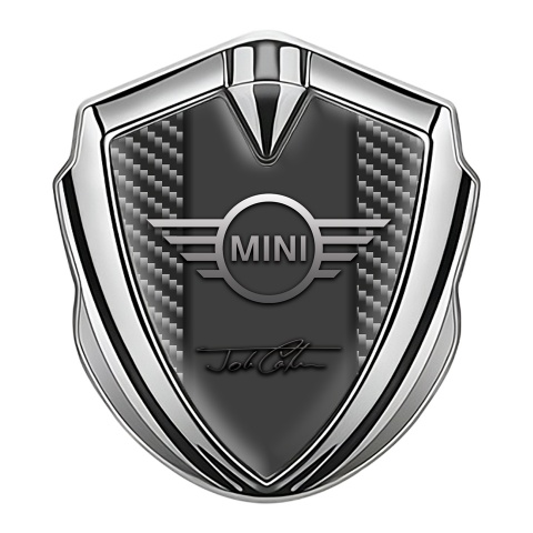 Mini Cooper Bodyside Emblem Silver Dark Carbon John Cooper Signature