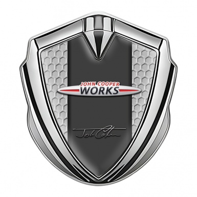 Mini Cooper Bodyside Emblem Silver Grey Hex John Cooper Signature