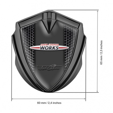 Mini Cooper Self Adhesive Bodyside Emblem Graphite Grid John Cooper Works