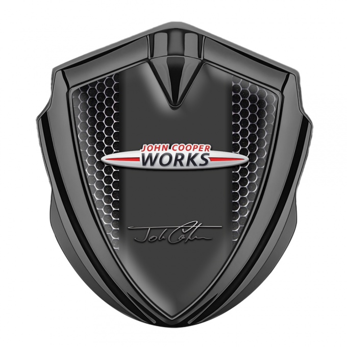 Mini Cooper Self Adhesive Bodyside Emblem Graphite Grid John Cooper Works