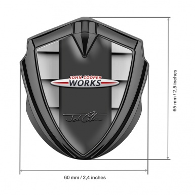 Mini Cooper Bodyside Emblem Graphite Grey Shutter John Cooper Works Design
