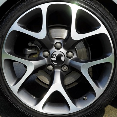 Vauxhall Center Hub Dome Stickers Nightmare Black Logo