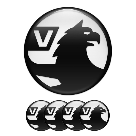 Vauxhall Center Hub Dome Stickers Nightmare Black Logo