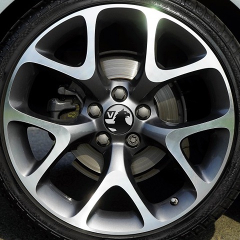 Vauxhall Center Hub Dome Stickers Nightmare Black Logo