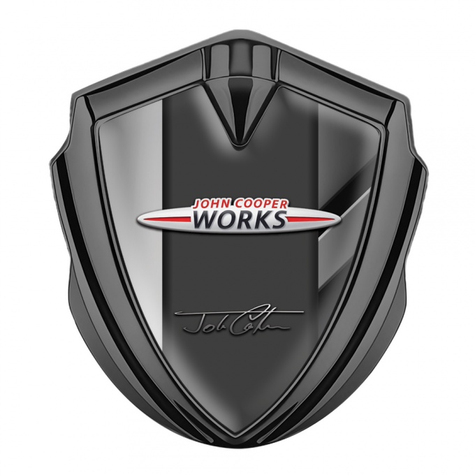 Mini Cooper Bodyside Badge Graphite Stylish Vectors John Cooper Signature