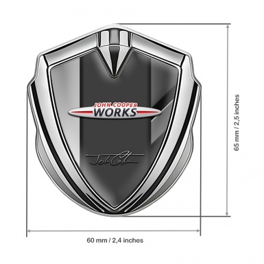 Mini Cooper Bodyside Badge Silver Stylish Vectors John Cooper Signature