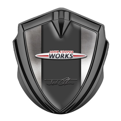 Mini Cooper Trunk Emblem Badge Graphite Metallic Base John Cooper Works