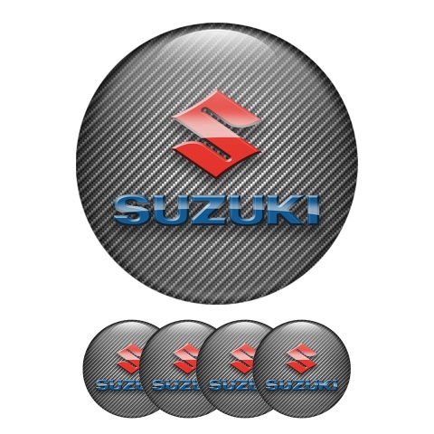 Suzuki Domed Stickers Wheel Center Cap Limited Edition Carbon 3D
