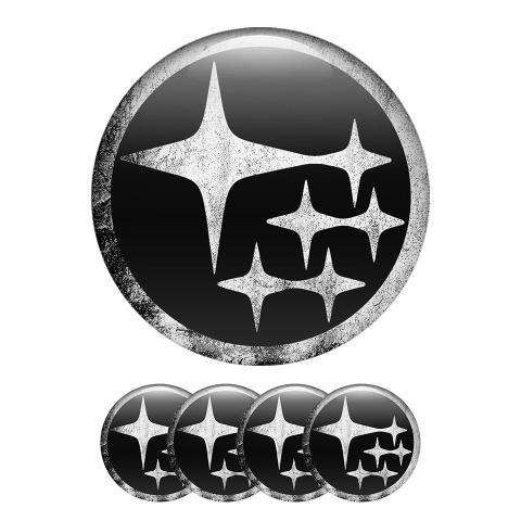 Subaru Center Hub Dome Stickers Big Stars