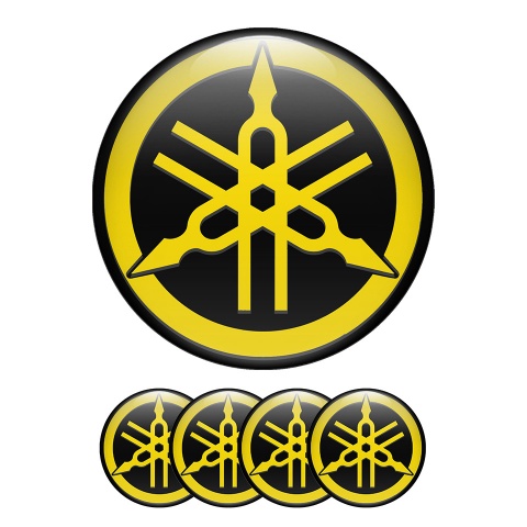 Yamaha Wheel Center Cap Domed Stickers Speed Car 