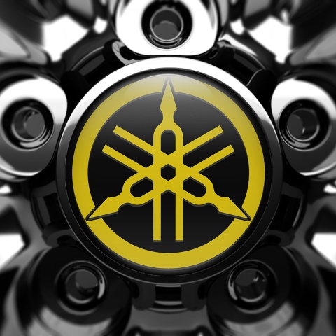 Yamaha Wheel Center Cap Domed Stickers Speed Car 