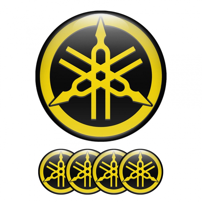 Yamaha Wheel Center Cap Domed Stickers Speed Car 