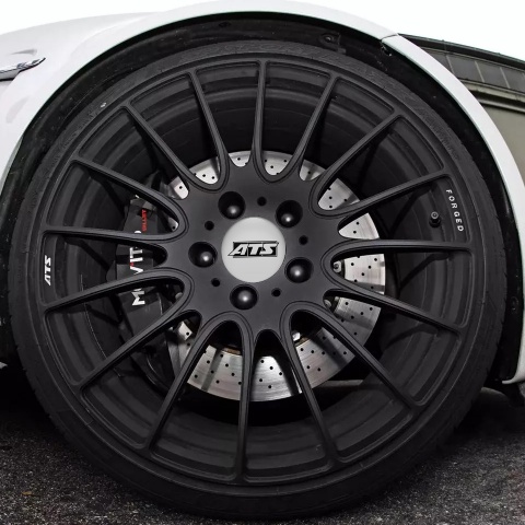 ATS Wheel Center Cap Domed Stickers White Edition