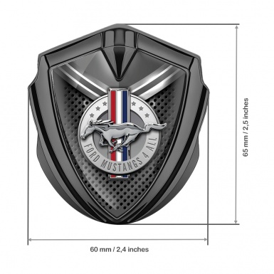 Ford Mustang Tuning Emblem Self Adhesive Graphite Chrome Effect