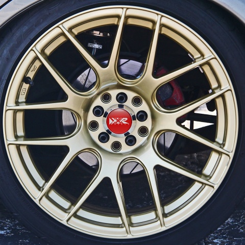 XXR Silicone Stickers Center Hub Red Star