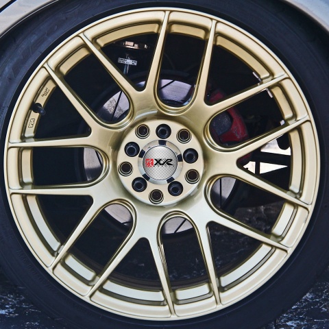 XXR Sticker Wheel Center Hub Cap Metallic Effect