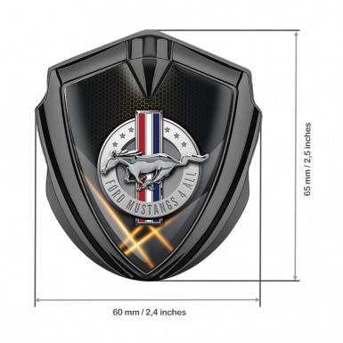 Ford Mustang Bodyside Emblem Graphite Hex Orange Lights Edition