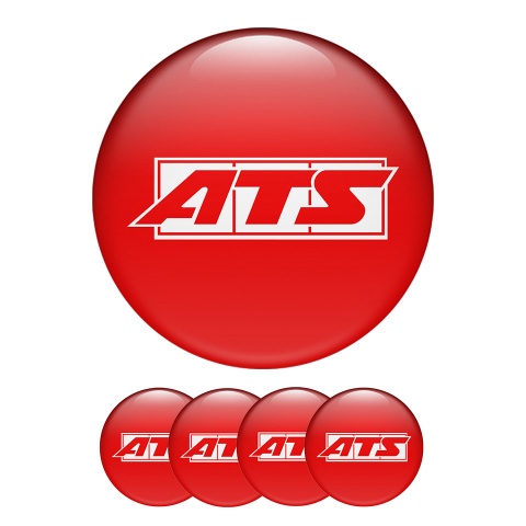 ATS Sticker Wheel Center Hub Cap Red Style