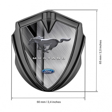 Ford Mustang Bodyside Emblem Graphite Stylish Metal Effect Edition