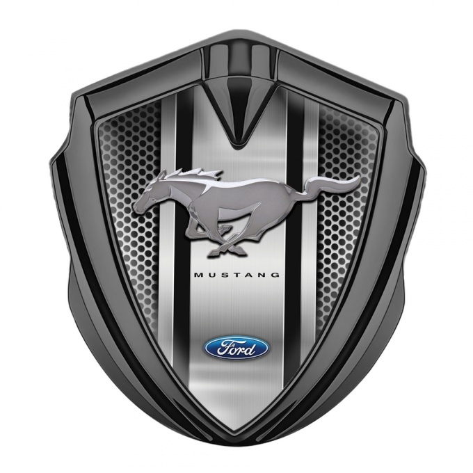 Ford Mustang 3D Car Metal Emblem Graphite Sport Stripe Chromed Logo