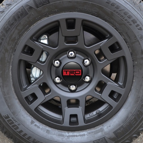 Toyota Trd Center Hub Dome Stickers Black Water