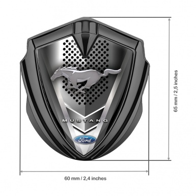 Ford Mustang Trunk Emblem Badge Graphite Grille Bladed Design