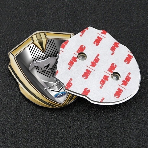 Ford Mustang Trunk Emblem Badge Gold Grille Bladed Design
