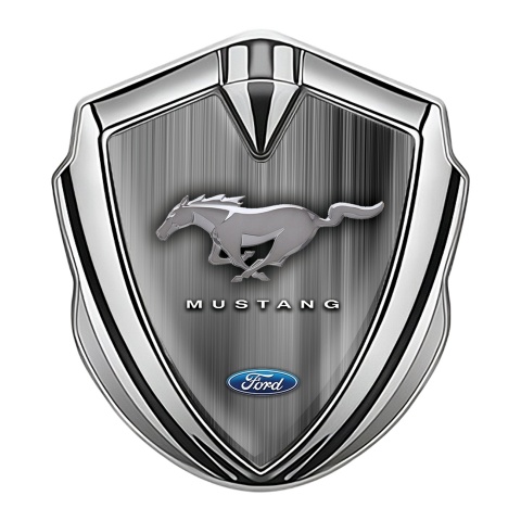 Ford Mustang Tuning Emblem Self Adhesive Silver Grey Aurora Effect