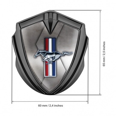 Ford Mustang Bodyside Emblem Graphite Metallic Color Logo Design