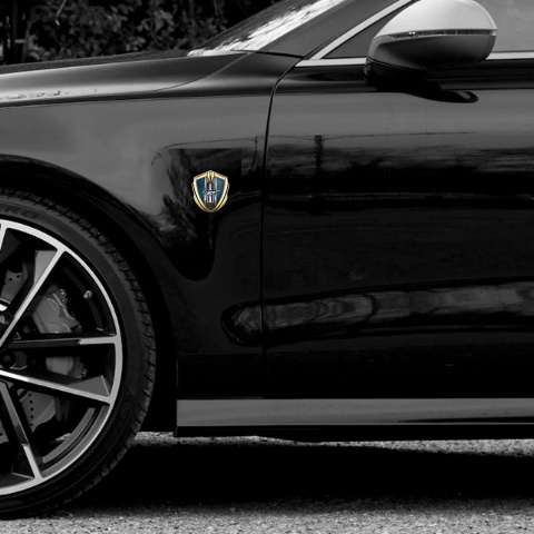 Ford Mustang Trunk Metal Emblem Gold Blue Mesh Color Edition