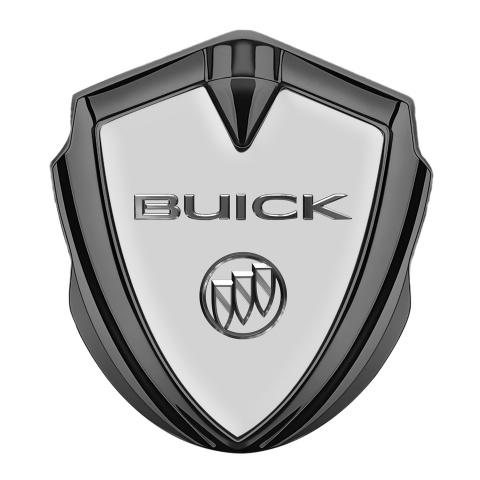 Buick Tuning Emblem Self Adhesive Graphite Grey Base Chromed Logo