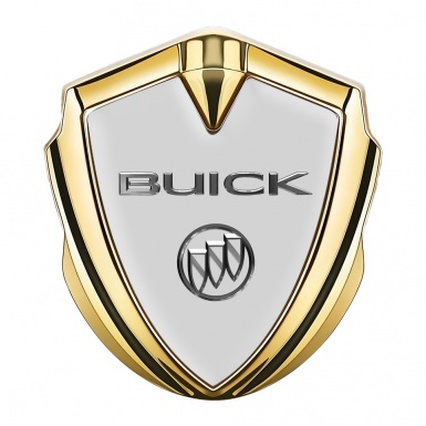 Buick Tuning Emblem Self Adhesive Gold Grey Base Chromed Logo
