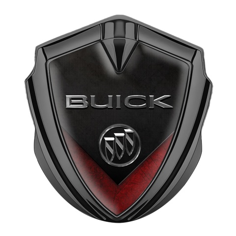 Buick Bodyside Emblem Graphite Matt Red V Element Chrome Logo