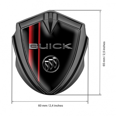 Buick Tuning Emblem Self Adhesive Graphite Red Lanes Chrome Logo