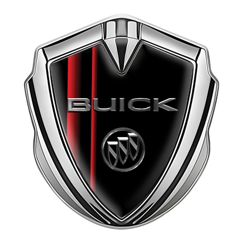 Buick Tuning Emblem Self Adhesive Silver Red Lanes Chrome Logo