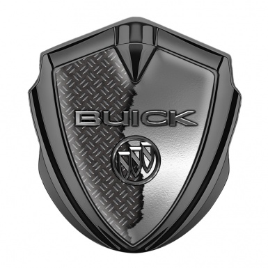 Buick Fender Metal Emblem Badge Graphite Metal Deck Chrome Effect
