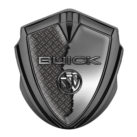 Buick Fender Metal Emblem Badge Graphite Metal Deck Chrome Effect