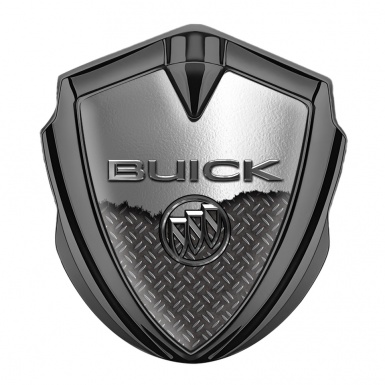 Buick Tuning Emblem Self Adhesive Graphite Half Torn Metal Effect