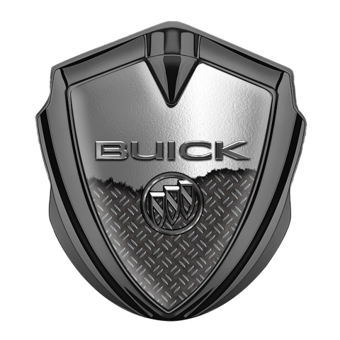 Buick Tuning Emblem Self Adhesive Graphite Half Torn Metal Effect