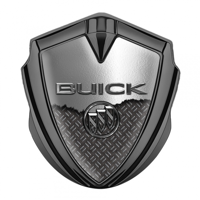 Buick Tuning Emblem Self Adhesive Graphite Half Torn Metal Effect