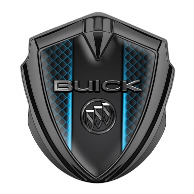 Buick Fender Emblem Badge Graphite Blue Deck Chrome Logo Effect