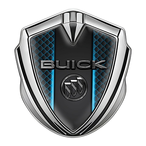 Buick Fender Emblem Badge Silver Blue Deck Chrome Logo Effect
