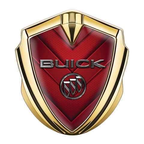 Buick Trunk Emblem Badge Gold Red Grille V Shaped Design
